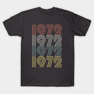 1972 Birth Year Retro Style T-Shirt